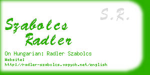 szabolcs radler business card